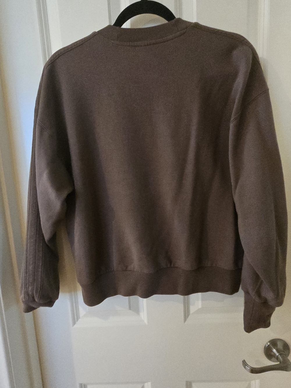 adidas Women’s Chocolate Brown Crewneck Sweatshirt - Picture 3 of 3